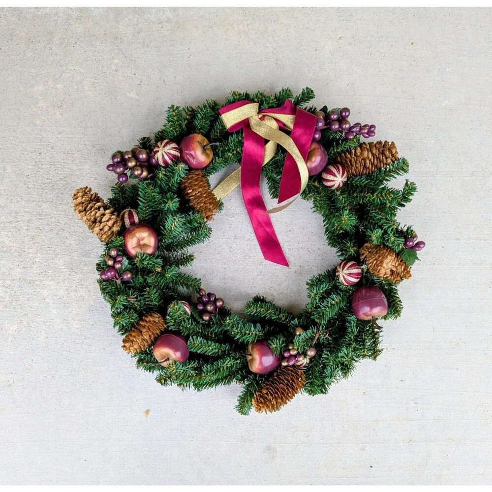 Christmas Pine/Apple/Cone/Berries Harvest Holiday 15